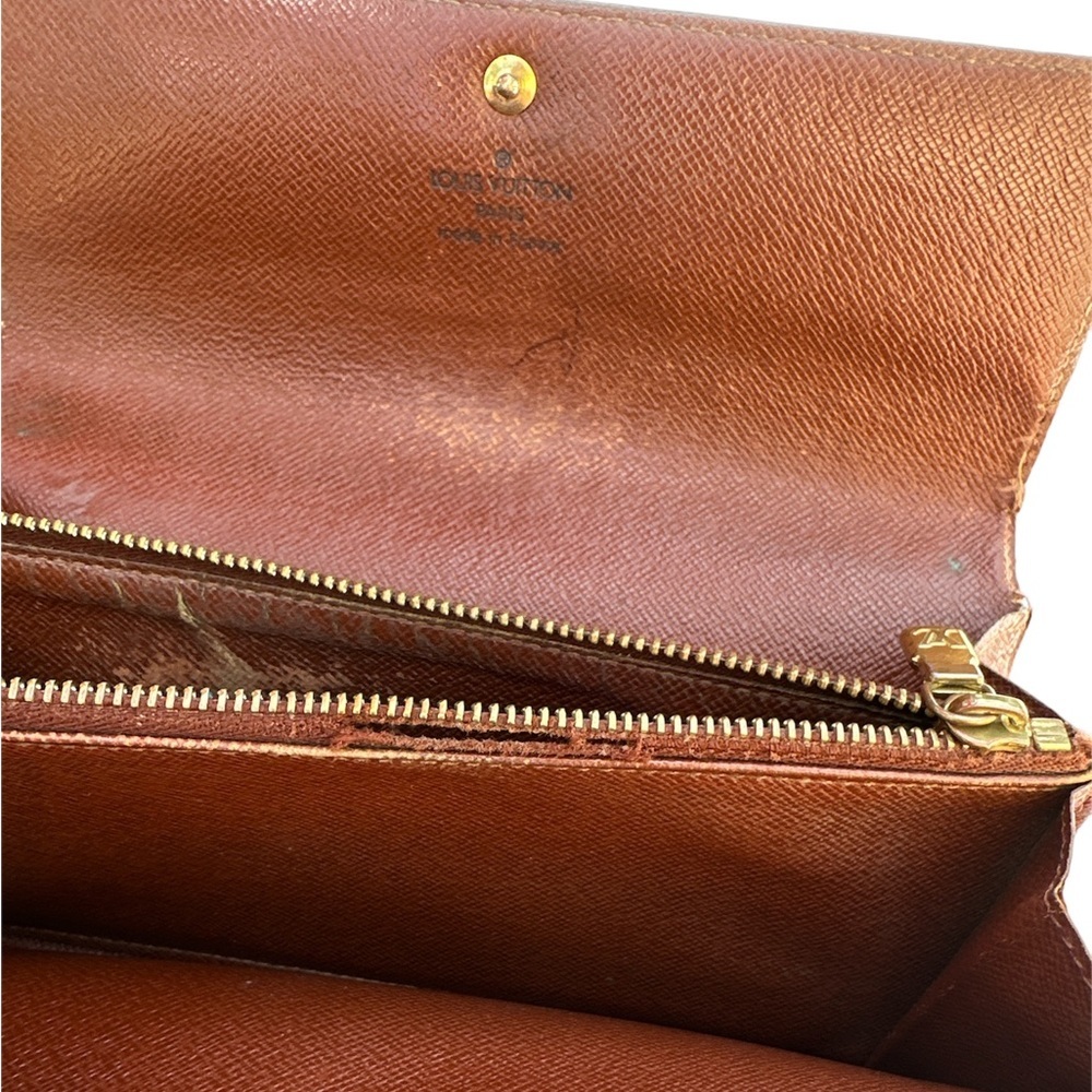 -TH0091 Vintage Louis Vuitton Long Sarah Wallet - Picture 10 of 11